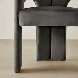 Delaney II Charcoal Velvet Dining Chair