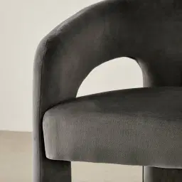 Delaney II Charcoal Velvet Dining Chair