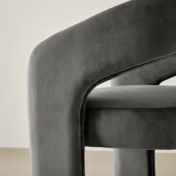 Delaney II Charcoal Velvet Dining Chair