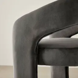 Delaney II Charcoal Velvet Dining Chair