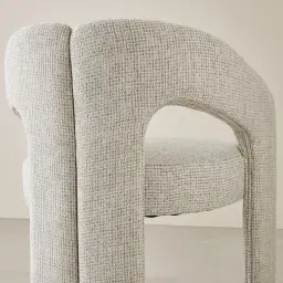 Delaney II Dove Grey Woven Fabric Dining Chair