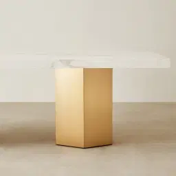 Thames II Calacatta Oro - White Sintered Stone Dining Table