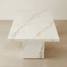 Thames II Calacatta Oro - White Sintered Stone Dining Table