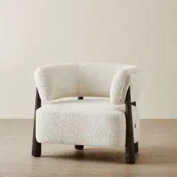 Dolores Stone Cream Fabric Occasional Chair