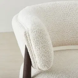 Dolores Stone Cream Fabric Occasional Chair