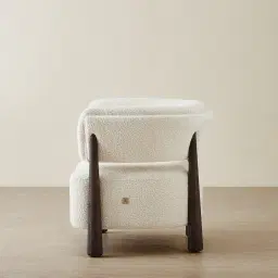 Dolores Stone Cream Fabric Occasional Chair