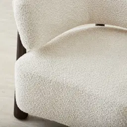 Dolores Stone Cream Fabric Occasional Chair