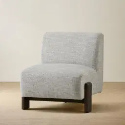 Freya Murmur White Fabric Occasional Chair