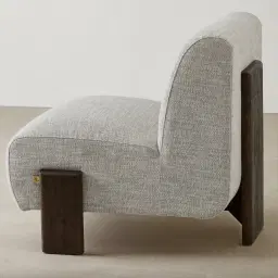 Freya Murmur White Fabric Occasional Chair