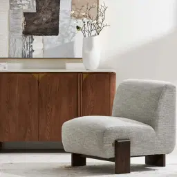 Freya Murmur White Fabric Occasional Chair