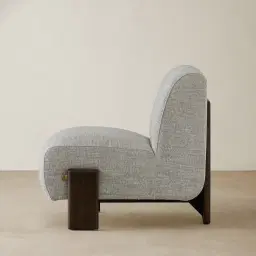 Freya Murmur White Fabric Occasional Chair