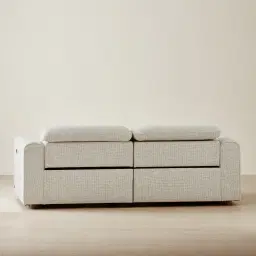 Jamie II Dove Grey Woven Fabric 3-Seater Electric Recliner