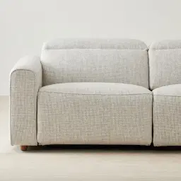 Jamie II Dove Grey Woven Fabric 3-Seater Electric Recliner