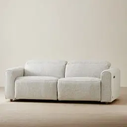 Jamie II Dove Grey Woven Fabric 3-Seater Electric Recliner