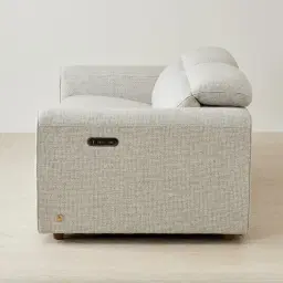 Jamie II Dove Grey Woven Fabric 3-Seater Electric Recliner