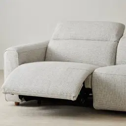 Jamie II Dove Grey Woven Fabric 3-Seater Electric Recliner