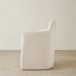 Otis Cream Microfiber Fabric Dining Chair