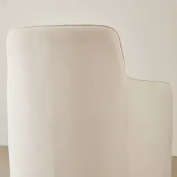 Otis Cream Microfiber Fabric Dining Chair