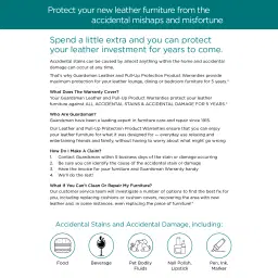 Guardsman Leather Product Warranty 1-4 Dining Chairs