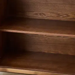 San Pierre Walnut Veneer Sideboard with Travertine Finish Sintered Stone Top