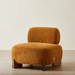 Karina Mustard Textured Fabric Occasional Chair