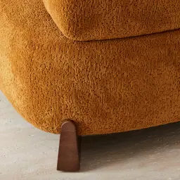 Karina Mustard Textured Fabric Occasional Chair