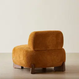 Karina Mustard Textured Fabric Occasional Chair