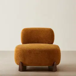 Karina Mustard Textured Fabric Occasional Chair