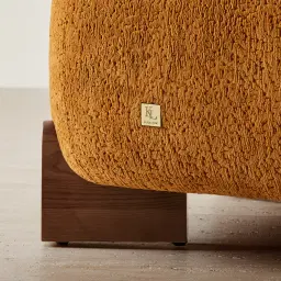 Karina Mustard Textured Fabric Occasional Chair