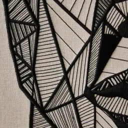 Male Geometric Figure Rectangle Shadow Box with Black PS Frame