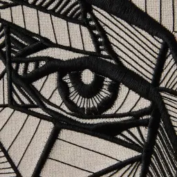 Male Geometric Figure Rectangle Shadow Box with Black PS Frame