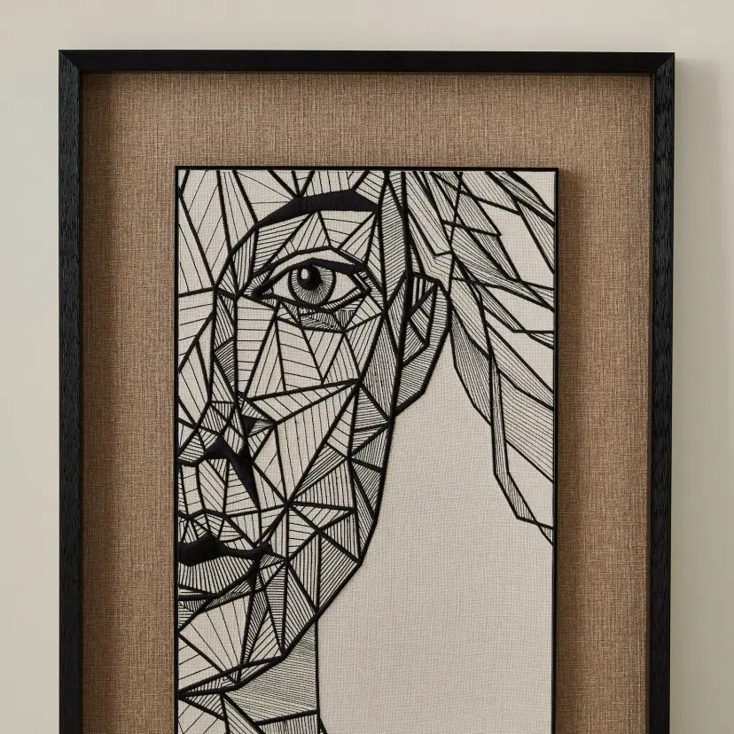 Female Geometric Figure Rectangle Shadow Box with Black PS Frame ...