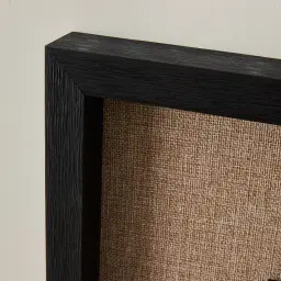 Female Geometric Figure Rectangle Shadow Box with Black PS Frame