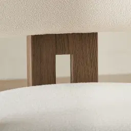 Desmond Chantilly White Fabric Dining Chair - Medium Brown Ash Legs