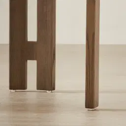 Desmond Chantilly White Fabric Dining Chair - Medium Brown Ash Legs