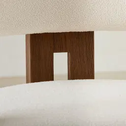 Desmond Chantilly White Fabric Dining Chair - Dark Brown Ash Legs