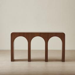 Costanza Mocha Walnut Brown Wooden Console Table