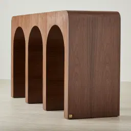 Costanza Mocha Walnut Brown Wooden Console Table