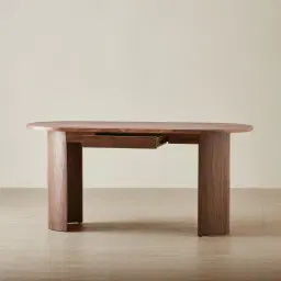 Dylan Walnut Veneer Curved Table
