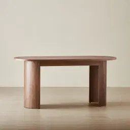 Dylan Walnut Veneer Curved Table