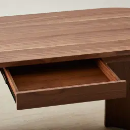 Dylan Walnut Veneer Curved Table