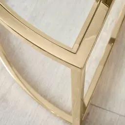 Raquelle ll Coffee Table - Polished Champagne Gold