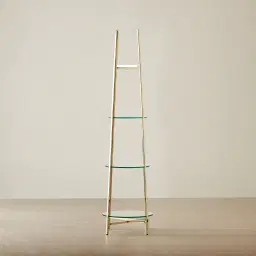 Ruby Tiered Shelf - Polished Champagne Gold