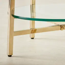 Ruby Tiered Shelf - Polished Champagne Gold