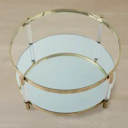 Auryn Polished Champagne Gold Stainless Steel Coffee Table