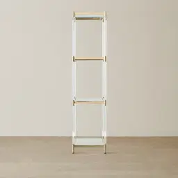 Auryn Polished Champagne Gold Stainless Steel Bookshelf