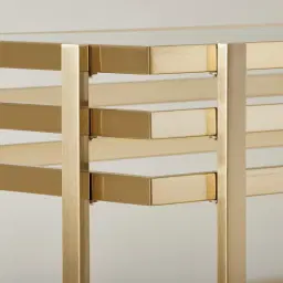 Grazia Brushed Champagne Gold Stainless Steel Console Table