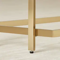 Grazia Brushed Champagne Gold Stainless Steel Console Table