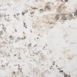 Dianne White Grey-Streaked Sintered Stone Coffee Table - Brushed Champagne Gold Stainless Steel Frame