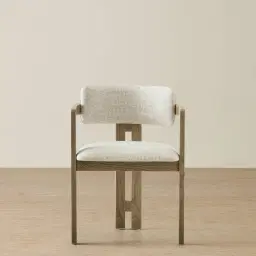 Desmond Dove Grey Fabric Dining Chair - Medium Brown Ash Legs
